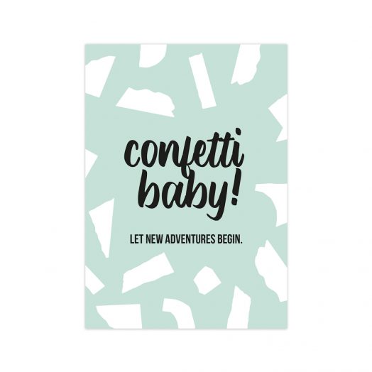 Postcard Confetti baby | Studio Stationery