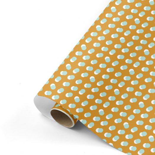 Wrapping Dots oker/mint | Studio Stationery