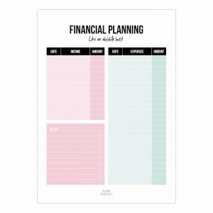 A5 Financial Planning Noteblock | Studio Stationery