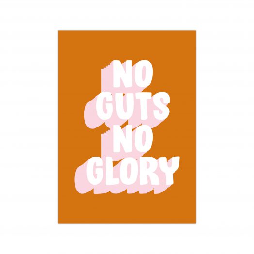 Postcard No Guts No Glory | Studio Stationery