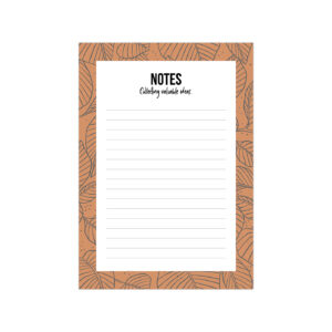 A6 Noteblock Notes Rusty Leaves | Studio Stationery
