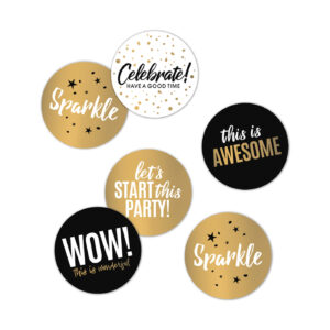 Cadeaustickers Let's Party chique | ConceptWrapping
