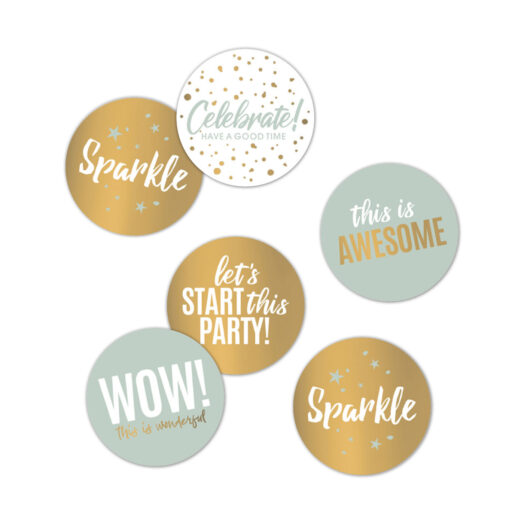 Cadeaustickers Let's Party cool | ConceptWrapping