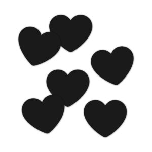 Cadeaustickers Black hearts | ConceptWrapping